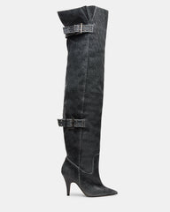 BADDIE BLACK DISTRESSED